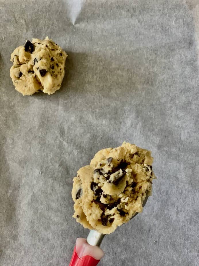 cookie scoops dough balls
