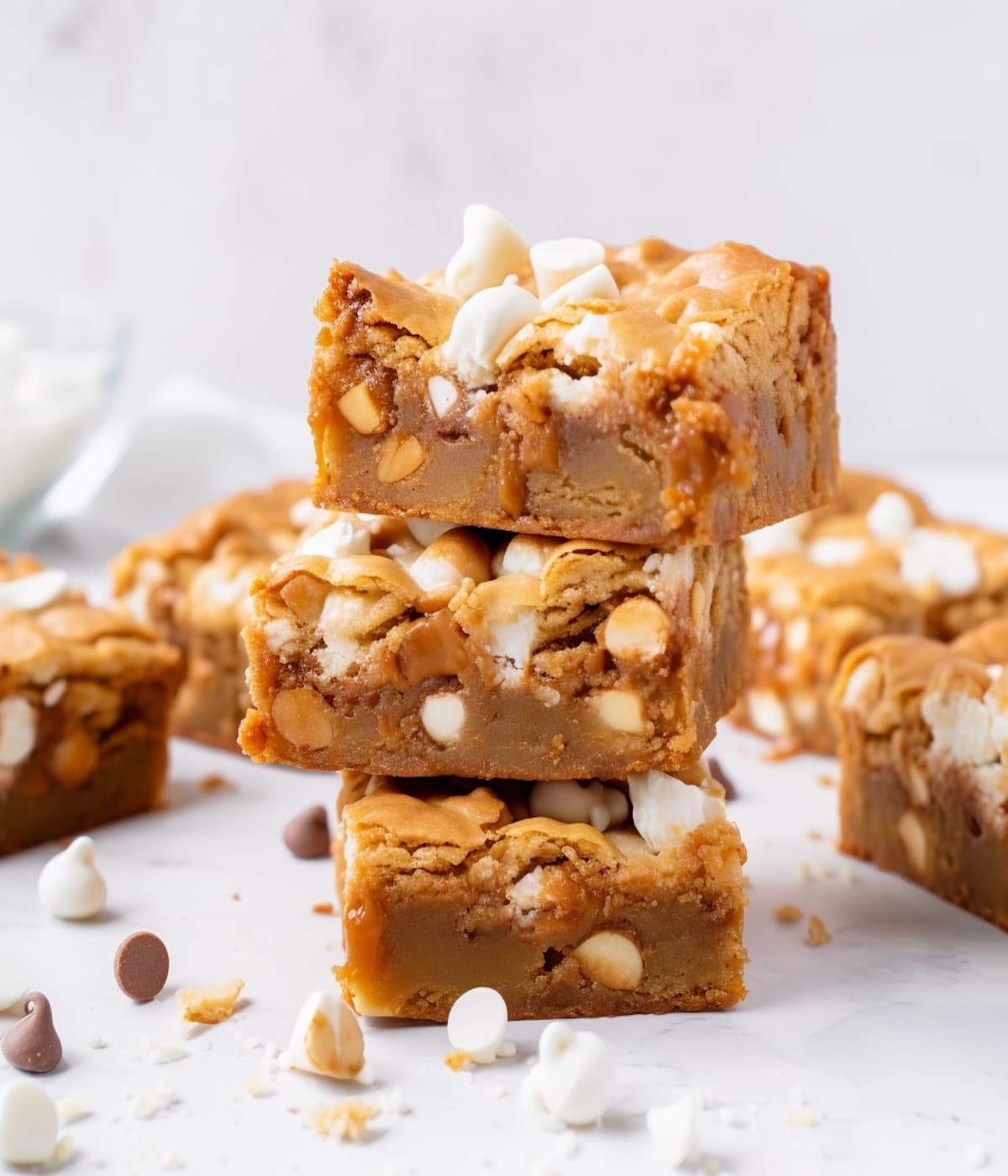 biscoff white chocolate blondies