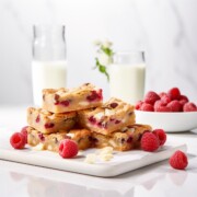 raspberry white chocolate blondies bars