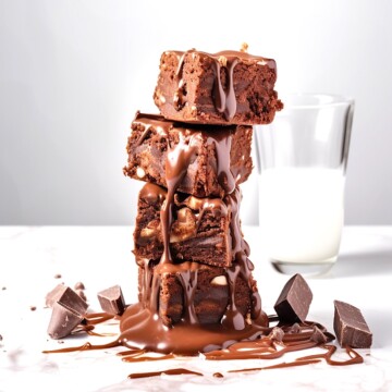 Eggless condensed milk brownies