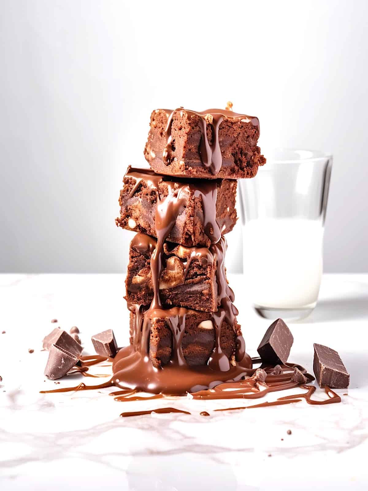 Eggless condensed milk brownies 