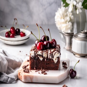 black forest chocolate cherry brownies