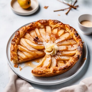 caramelized pear pie