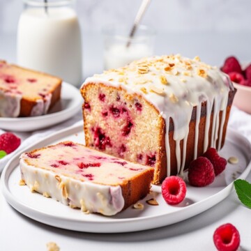 raspberry white chocolate loaf cake