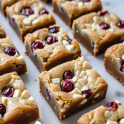 white chocolate cranberry blondies
